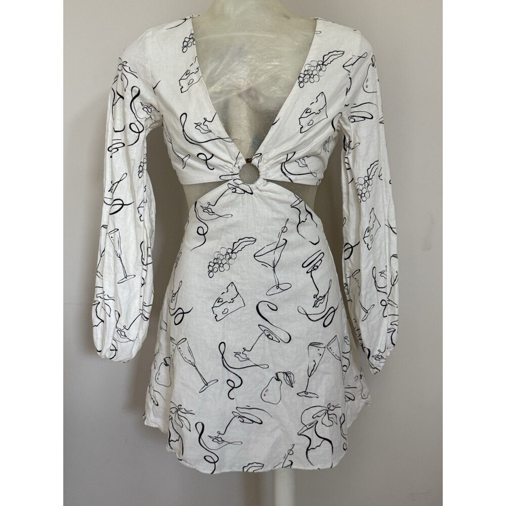 Peppermayo and Rikki Day Women's Mini Dress Size 4 Linen Cotton Bellissimo